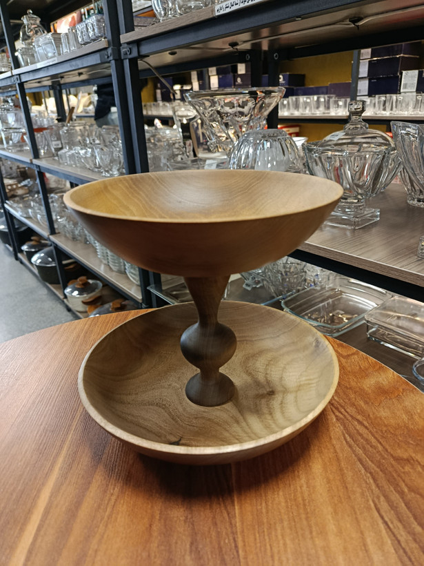 ظرف چوبی ۲ طبقه Two-tier wooden tray
