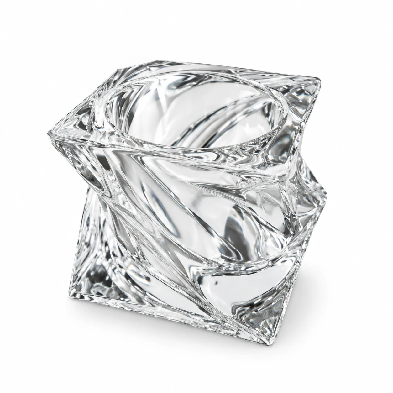 شمعدان مربع طرح پیچ  Square twisted-design candlestick