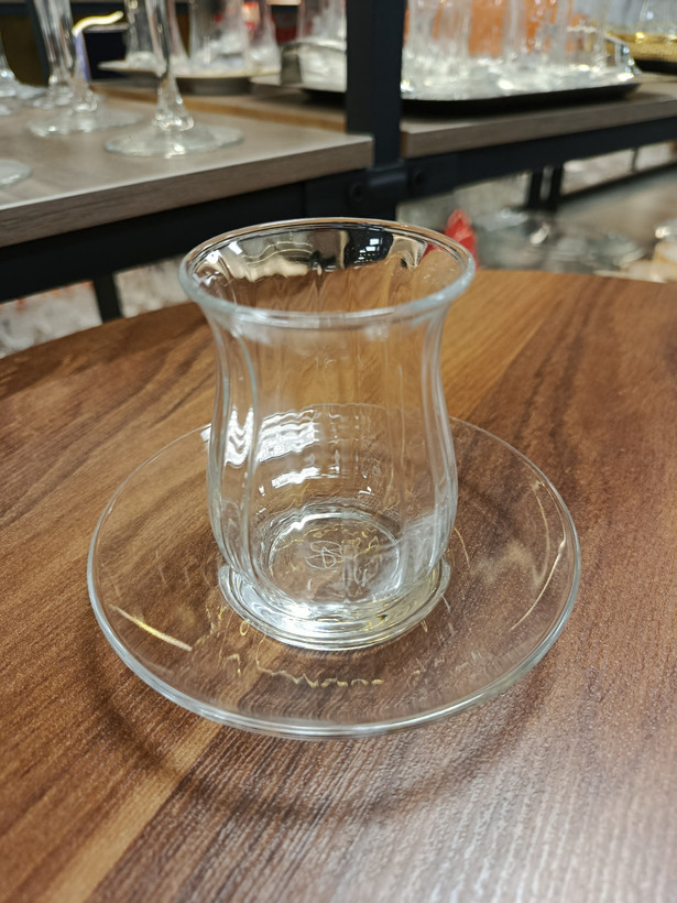 استکان نعلبکی پاشا باغچه لینکا 6 عددی Pasabahce Linka Tea Glass and Saucer Set