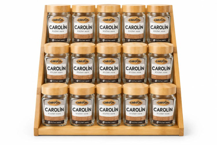 جا ادویه استندار ۱۵ عددی کارولین Caroline 15-Piece Spice Rack Set