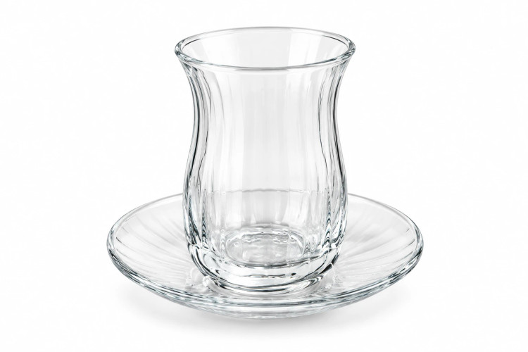 استکان نعلبکی پاشا باغچه لینکا 6 عددی Pasabahce Linka Tea Glass and Saucer Set