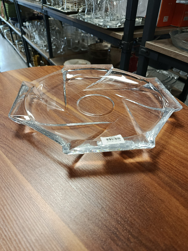 شیرینی خوری استیج تخت کریستال Stage Flat Serving Platter