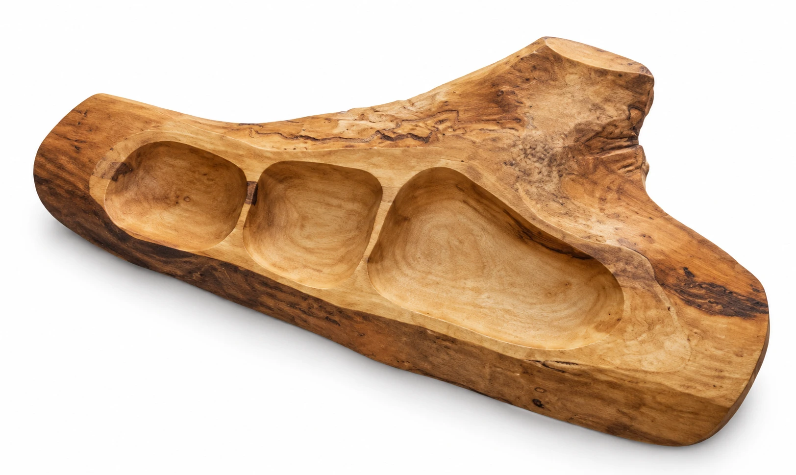 اردو خوری 3 خانه چوبی دست ساز  Handmade 3-compartment wooden serving tray