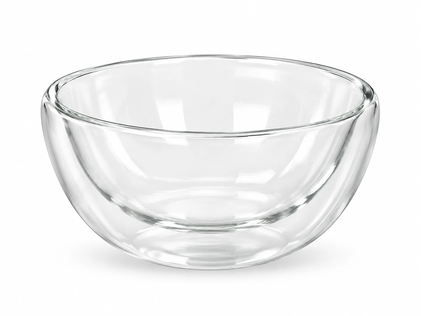 کاسه گرد پیرکس دوجه داره  Double-walled round Pyrex bowl