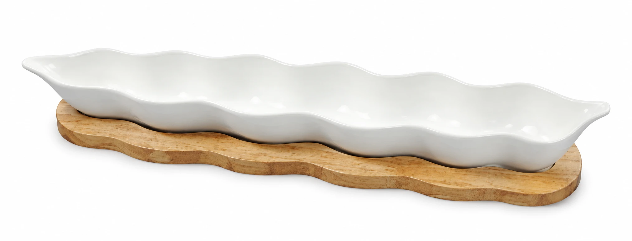 زیتون خوری سرامیک چوب  Ceramic and Wood Olive Dish