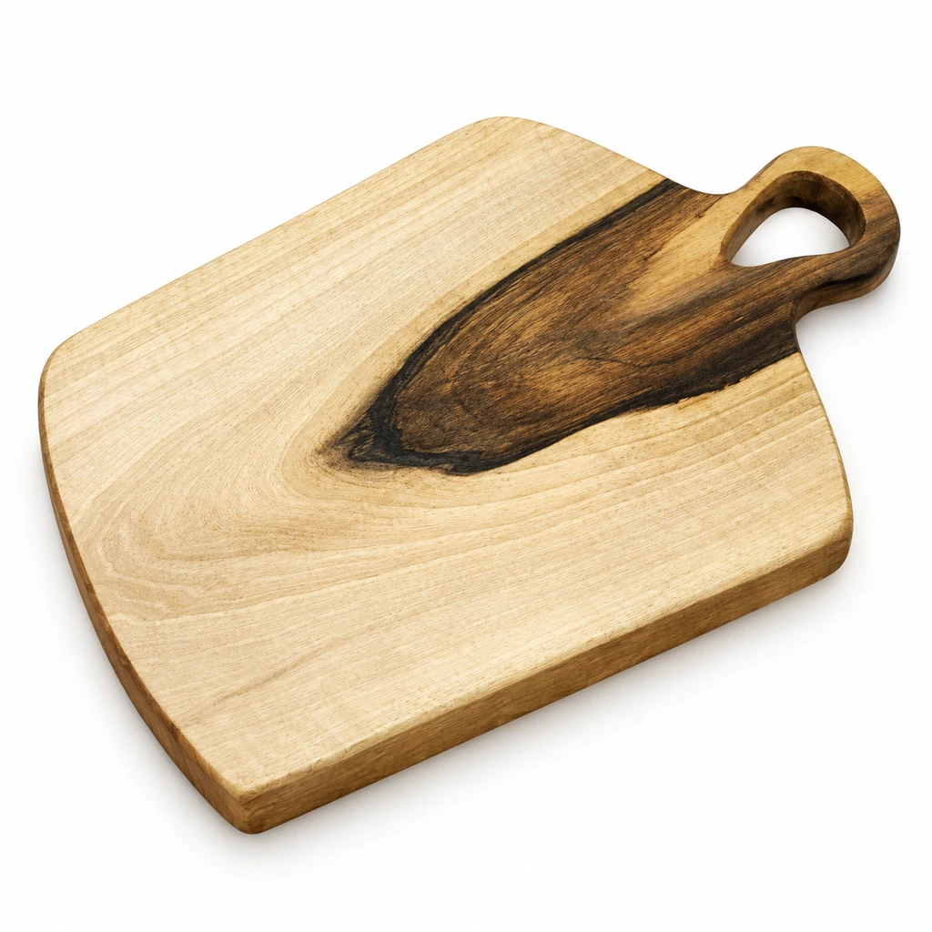 تخته سرو چوبی دست ساز دسته دار   Handmade wooden serving board with a handle