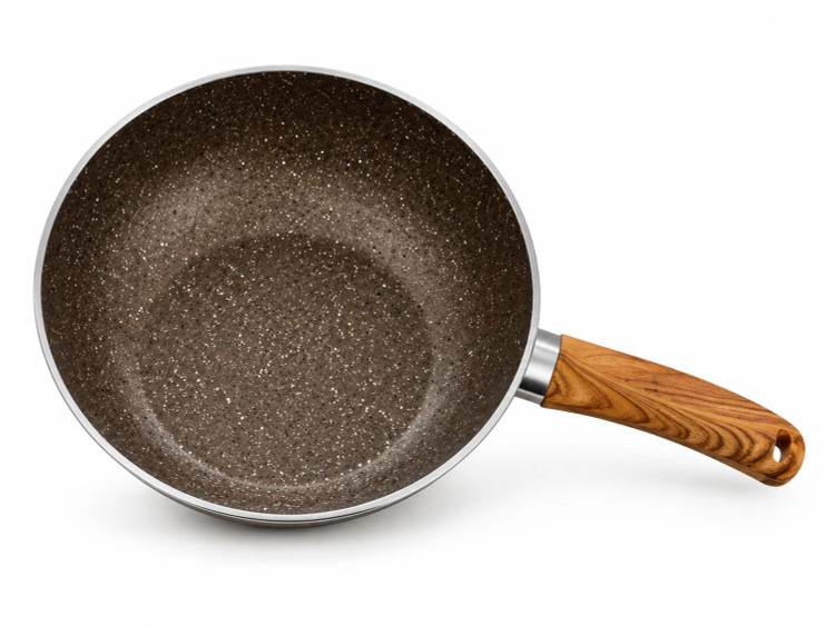 تابه المینیوم گرانیت اویز تکدست Single-handle aluminum-granite frying pan