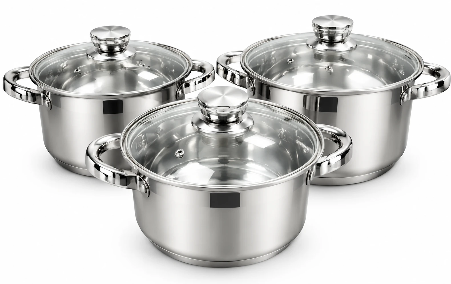 ست قابلمه استیل هاس رولاند 6 پارچه  Haus Roland 6-Piece Stainless Steel Pot Set