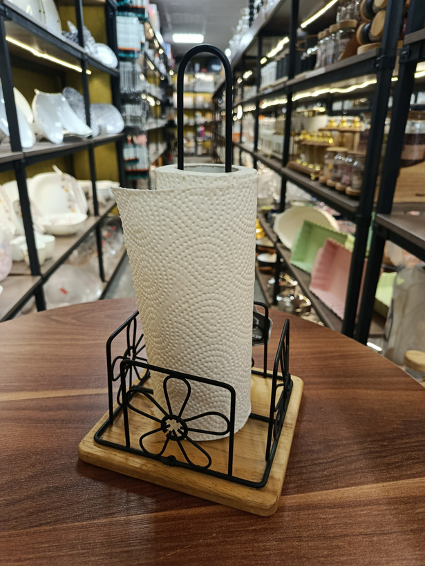 جا دستمالی چوب برند استیل ایران Wooden Tissue Holder by Steel Iran Brand