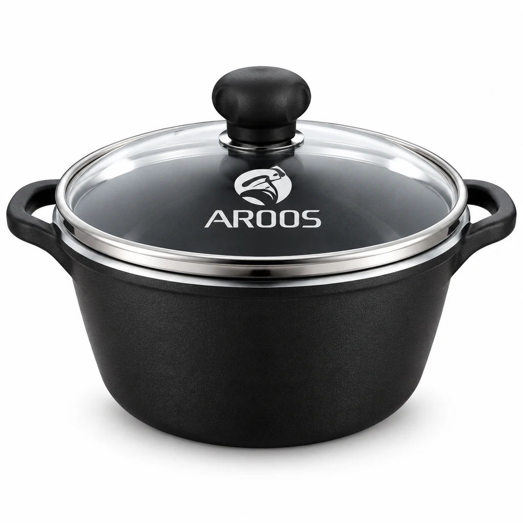 قابلمه گرانیت برند عروس سایز ۱۲ Aroos brand granite pot size 12