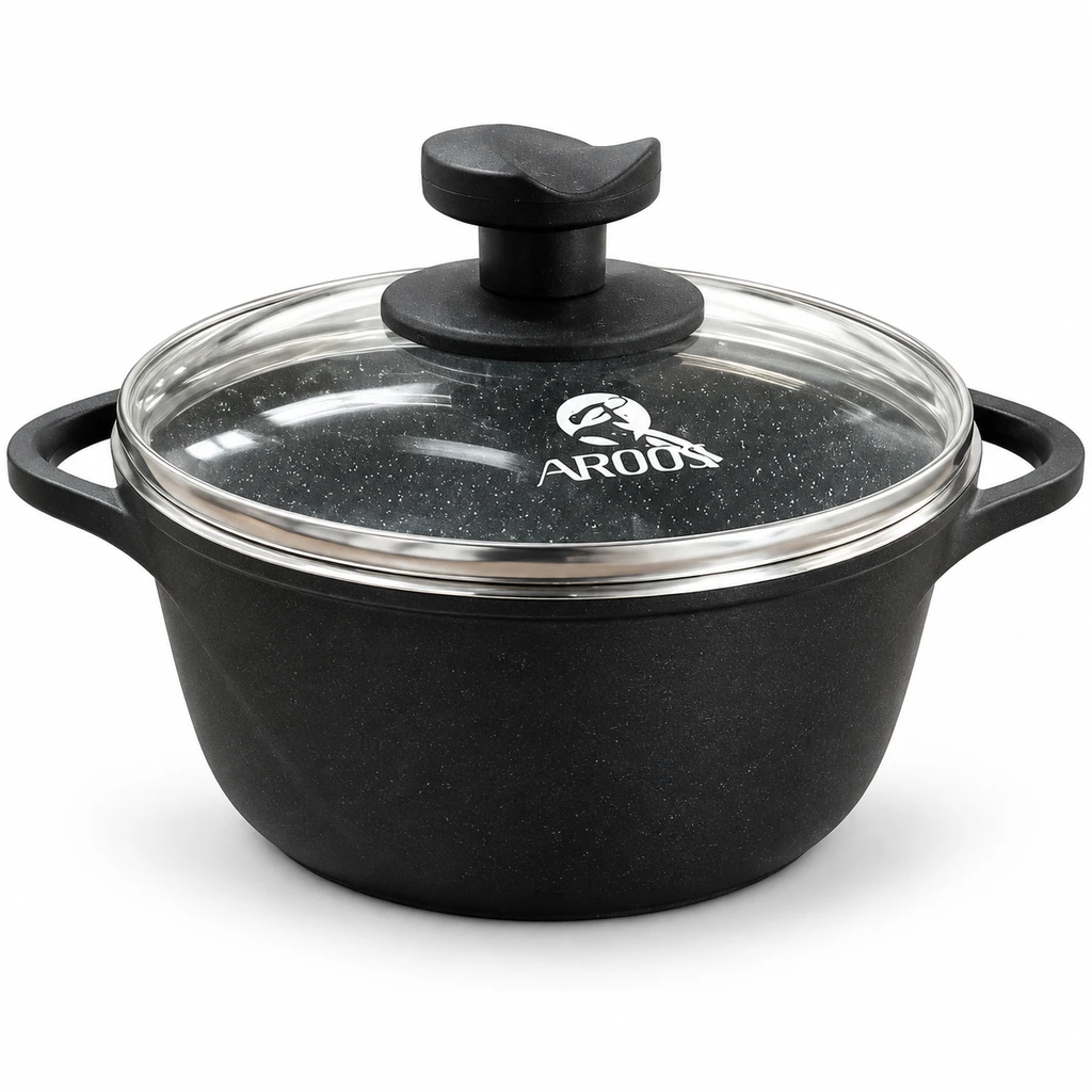 قابلمه گرانیت برند عروس سایز 18  Aroos brand granite pot size 18
