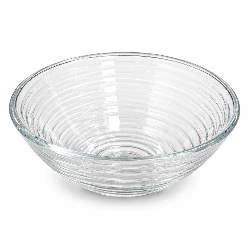 کاسه شیشه ای LAV 6 عددی بزرگ شیاردار  LAV Large Ribbed Glass Bowl (Set of 6)