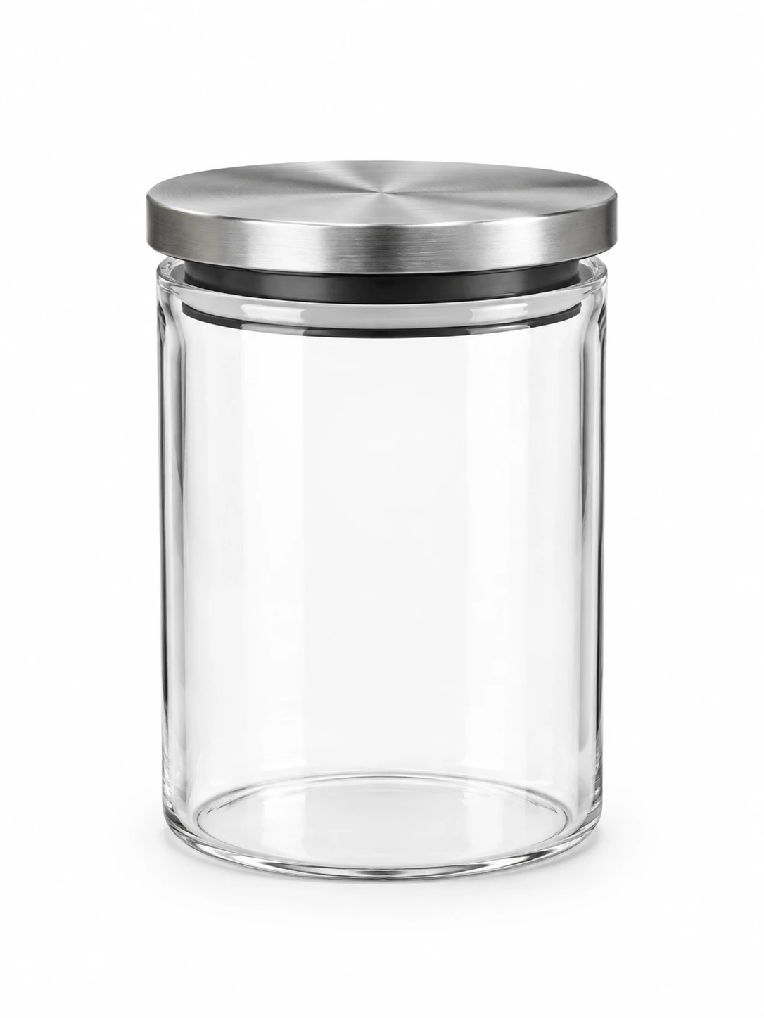 بانکه گرد پیرکس درب استیل  Round Pyrex Canister with Stainless Steel Lid